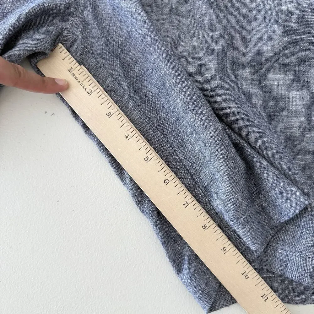 Patagonia Shorts Mens 40 Blue Chambray Hemp Organic Cotton Chino 10'' Inseam